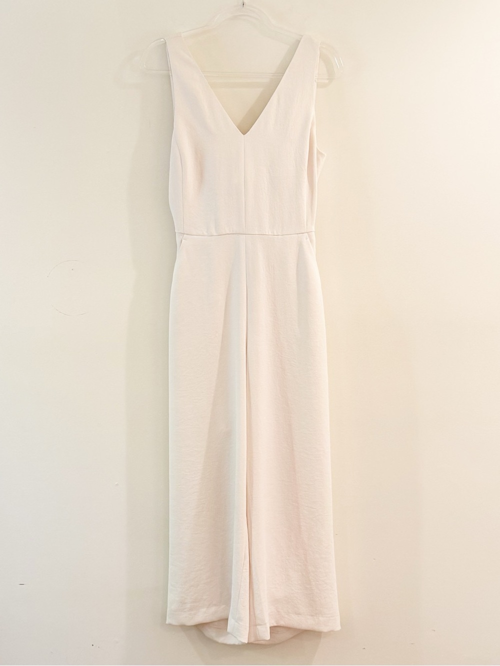 Aritzia Wilfred Ecoulement Cream & White Sleeveless Jumpsuit - Picture 4 of 16